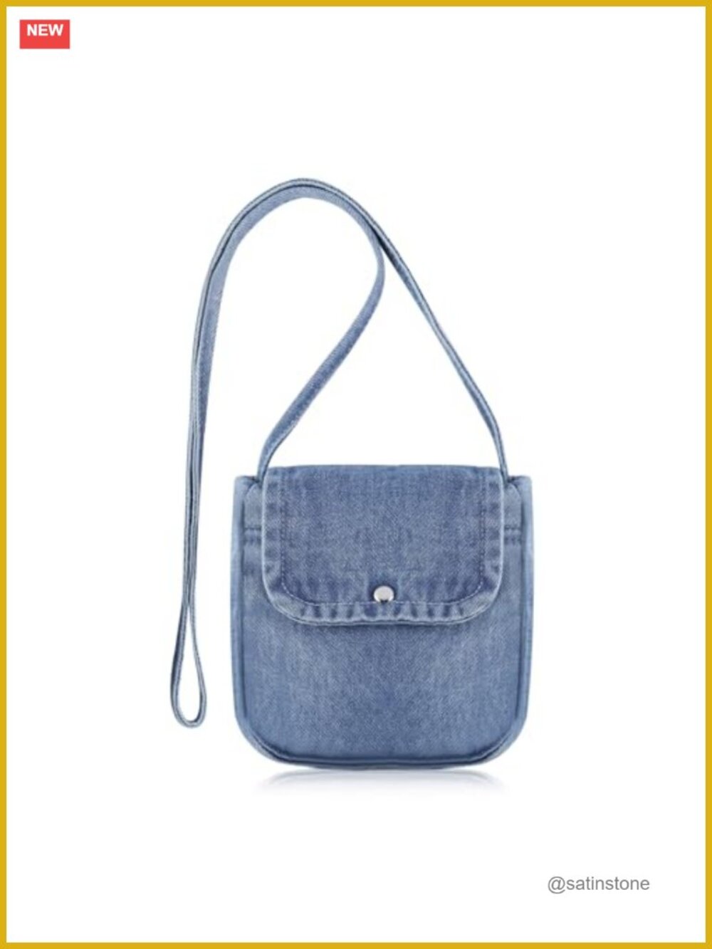 Denim Crossbody Bag Mini Phone Bag Magnetic Snap Small Shoulder Bag